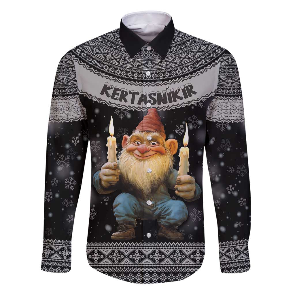 Iceland Kertasnikir Christmas Family Matching Puletasi and Hawaiian Shirt Candle Beggar and Nordic Traditional Pattern - Wonder Print Shop