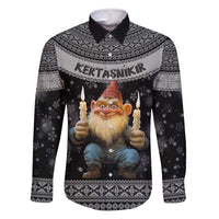 Iceland Kertasnikir Christmas Family Matching Tank Maxi Dress and Hawaiian Shirt Candle Beggar and Nordic Traditional Pattern - Wonder Print Shop