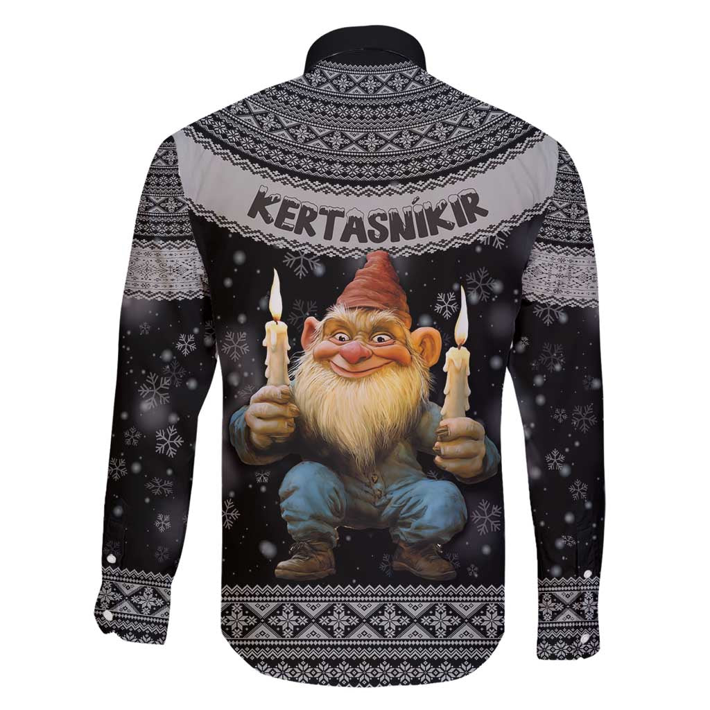 Iceland Kertasnikir Christmas Family Matching Tank Maxi Dress and Hawaiian Shirt Candle Beggar and Nordic Traditional Pattern - Wonder Print Shop