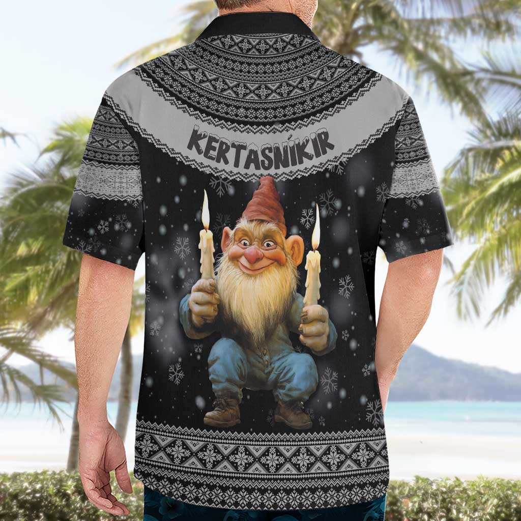 Iceland Kertasnikir Christmas Hawaiian Shirt Candle Beggar and Nordic Traditional Pattern - Wonder Print Shop