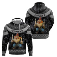 Iceland Kertasnikir Christmas Hoodie Candle Beggar and Nordic Traditional Pattern - Wonder Print Shop