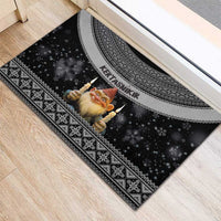 Iceland Kertasnikir Christmas Rubber Doormat Candle Beggar and Nordic Traditional Pattern - Wonder Print Shop