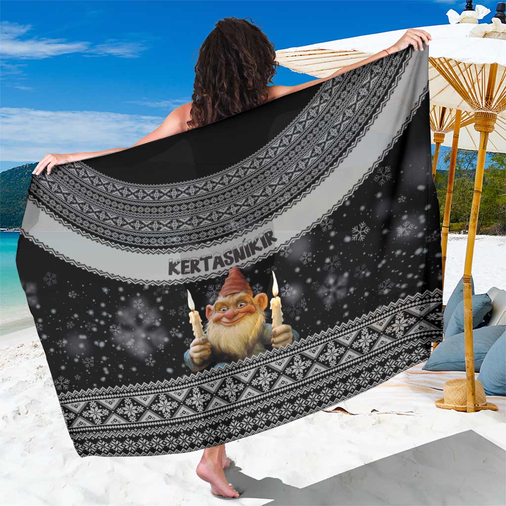 Iceland Kertasnikir Christmas Sarong Candle Beggar and Nordic Traditional Pattern - Wonder Print Shop