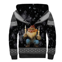 Iceland Kertasnikir Christmas Sherpa Hoodie Candle Beggar and Nordic Traditional Pattern - Wonder Print Shop