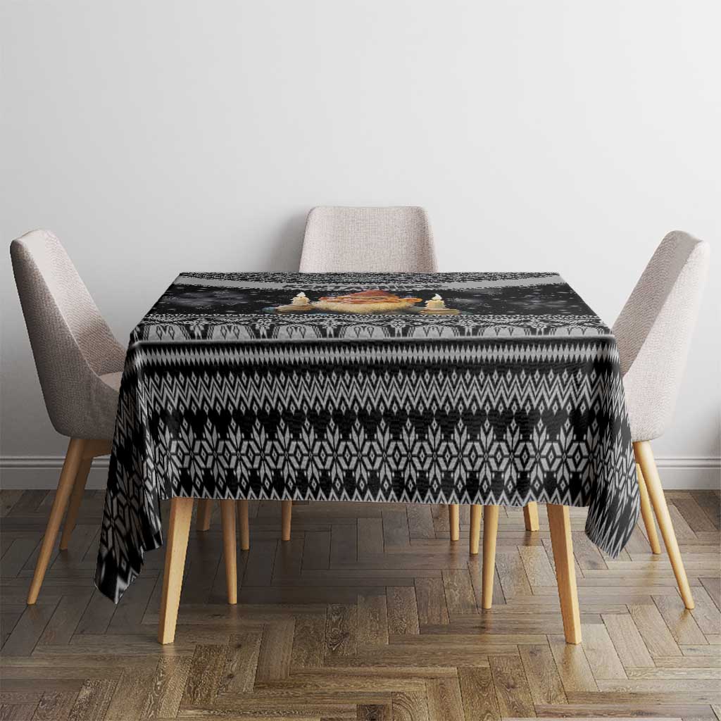 Iceland Kertasnikir Christmas Tablecloth Candle Beggar and Nordic Traditional Pattern - Wonder Print Shop
