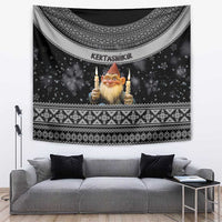Iceland Kertasnikir Christmas Tapestry Candle Beggar and Nordic Traditional Pattern - Wonder Print Shop