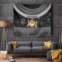 Iceland Kertasnikir Christmas Tapestry Candle Beggar and Nordic Traditional Pattern - Wonder Print Shop