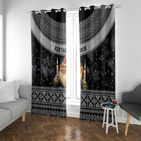 Iceland Kertasnikir Christmas Window Curtain Candle Beggar and Nordic Traditional Pattern - Wonder Print Shop