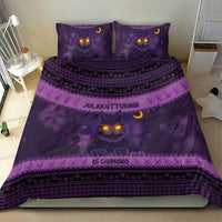Iceland Jolakotturinn Christmas Bedding Set Yule Cat and Nordic Traditional Pattern - Wonder Print Shop