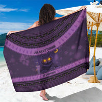 Iceland Jolakotturinn Christmas Sarong Yule Cat and Nordic Traditional Pattern - Wonder Print Shop