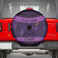 Iceland Jolakotturinn Christmas Spare Tire Cover Yule Cat and Nordic Traditional Pattern - Wonder Print Shop