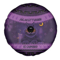 Iceland Jolakotturinn Christmas Spare Tire Cover Yule Cat and Nordic Traditional Pattern - Wonder Print Shop