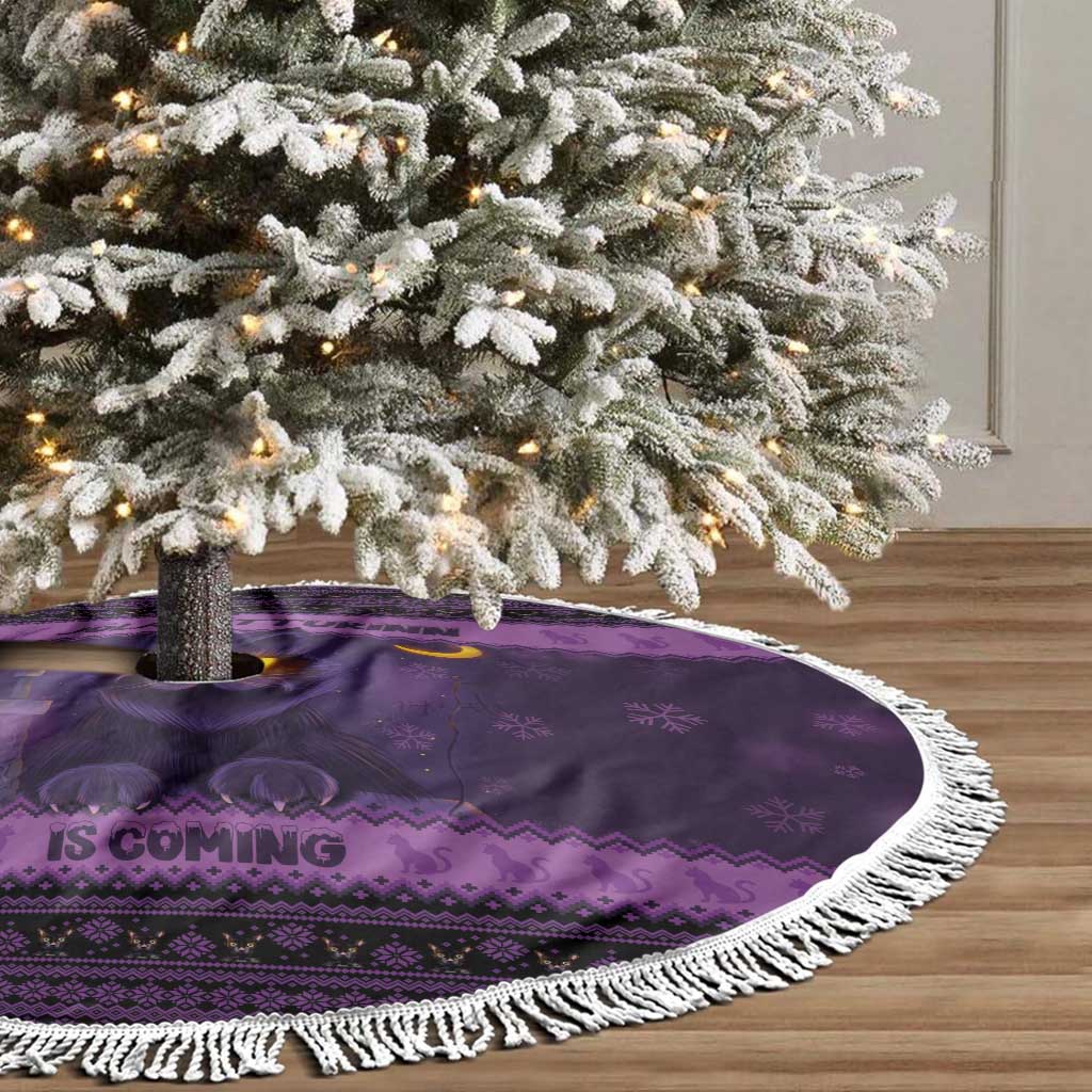 Iceland Jolakotturinn Christmas Tree Skirt Yule Cat and Nordic Traditional Pattern - Wonder Print Shop