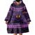 Iceland Jolakotturinn Christmas Wearable Blanket Hoodie Yule Cat and Nordic Traditional Pattern - Wonder Print Shop