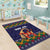 Scandinavian Yule Goat Christmas Area Rug with Scandinavian Folk Pattern Style - Wonder Print Shop