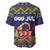 Scandinavian Yule Goat Christmas Baseball Jersey with Scandinavian Folk Pattern Style - Wonder Print Shop