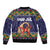 Scandinavian Yule Goat Christmas Bomber Jacket with Scandinavian Folk Pattern Style - Wonder Print Shop