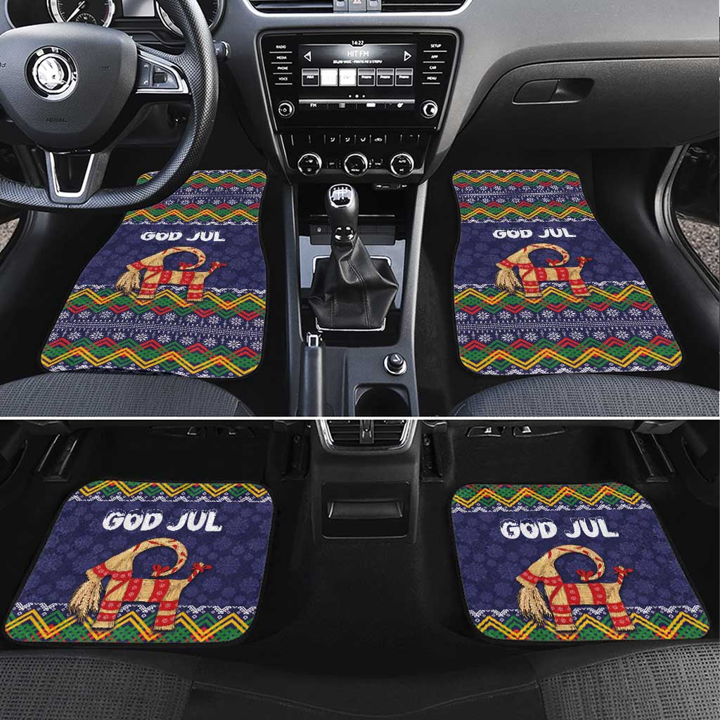Scandinavian Yule Goat Christmas Car Mats with Scandinavian Folk Pattern Style - Wonder Print Shop