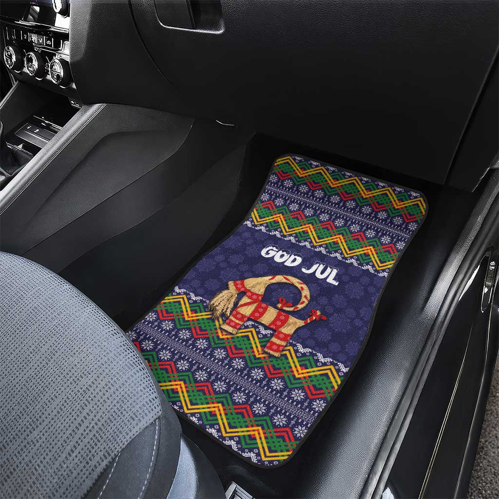 Scandinavian Yule Goat Christmas Car Mats with Scandinavian Folk Pattern Style - Wonder Print Shop
