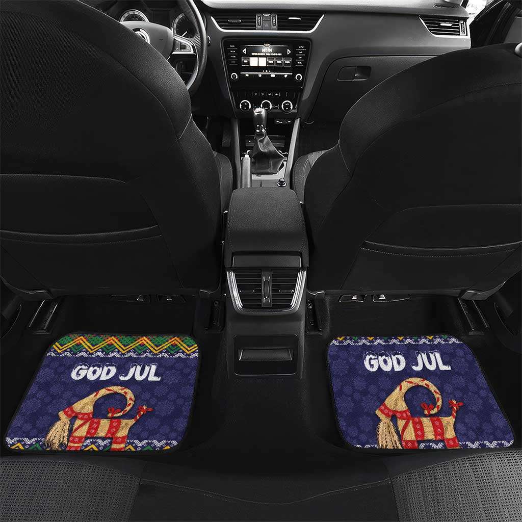 Scandinavian Yule Goat Christmas Car Mats with Scandinavian Folk Pattern Style - Wonder Print Shop