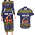 Scandinavian Yule Goat Christmas Couples Matching Long Sleeve Bodycon Dress and Hawaiian Shirt with Scandinavian Folk Pattern Style - Wonder Print Shop