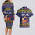 Scandinavian Yule Goat Christmas Couples Matching Long Sleeve Bodycon Dress and Hawaiian Shirt with Scandinavian Folk Pattern Style - Wonder Print Shop