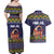 Scandinavian Yule Goat Christmas Couples Matching Off Shoulder Maxi Dress and Hawaiian Shirt with Scandinavian Folk Pattern Style - Wonder Print Shop