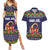 Scandinavian Yule Goat Christmas Couples Matching Summer Maxi Dress and Hawaiian Shirt with Scandinavian Folk Pattern Style - Wonder Print Shop