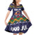 Scandinavian Yule Goat Christmas Family Matching Off Shoulder Short Dress and Hawaiian Shirt with Scandinavian Folk Pattern Style - Wonder Print Shop