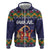 Scandinavian Yule Goat Christmas Hoodie with Scandinavian Folk Pattern Style - Wonder Print Shop