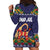 Scandinavian Yule Goat Christmas Hoodie Dress with Scandinavian Folk Pattern Style - Wonder Print Shop