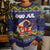 Scandinavian Yule Goat Christmas Kid Ugly Christmas Sweater with Scandinavian Folk Pattern Style - Wonder Print Shop