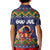 Scandinavian Yule Goat Christmas Kid Polo Shirt with Scandinavian Folk Pattern Style - Wonder Print Shop