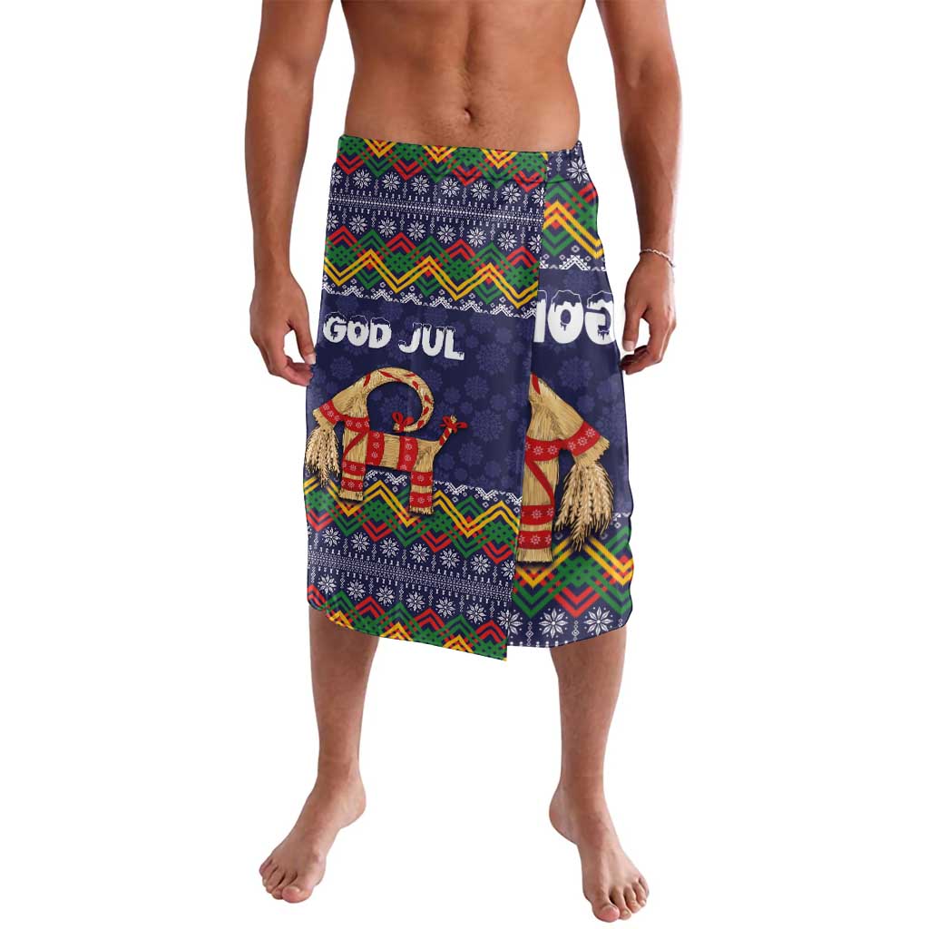 Scandinavian Yule Goat Christmas Lavalava with Scandinavian Folk Pattern Style - Wonder Print Shop