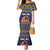 Scandinavian Yule Goat Christmas Mermaid Dress with Scandinavian Folk Pattern Style - Wonder Print Shop