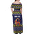 Scandinavian Yule Goat Christmas Off Shoulder Maxi Dress with Scandinavian Folk Pattern Style - Wonder Print Shop