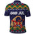 Scandinavian Yule Goat Christmas Polo Shirt with Scandinavian Folk Pattern Style - Wonder Print Shop