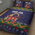 Scandinavian Yule Goat Christmas Quilt Bed Set with Scandinavian Folk Pattern Style - Wonder Print Shop