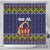 Scandinavian Yule Goat Christmas Shower Curtain with Scandinavian Folk Pattern Style