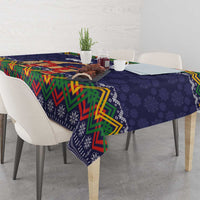 Scandinavian Yule Goat Christmas Tablecloth with Scandinavian Folk Pattern Style - Wonder Print Shop