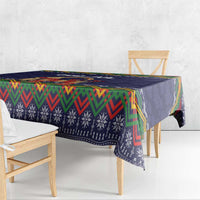 Scandinavian Yule Goat Christmas Tablecloth with Scandinavian Folk Pattern Style - Wonder Print Shop