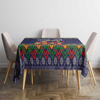 Scandinavian Yule Goat Christmas Tablecloth with Scandinavian Folk Pattern Style - Wonder Print Shop