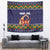Scandinavian Yule Goat Christmas Tapestry with Scandinavian Folk Pattern Style - Wonder Print Shop