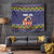 Scandinavian Yule Goat Christmas Tapestry with Scandinavian Folk Pattern Style - Wonder Print Shop