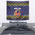 Scandinavian Yule Goat Christmas Tapestry with Scandinavian Folk Pattern Style - Wonder Print Shop