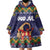 Scandinavian Yule Goat Christmas Wearable Blanket Hoodie with Scandinavian Folk Pattern Style - Wonder Print Shop