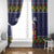 Scandinavian Yule Goat Christmas Window Curtain with Scandinavian Folk Pattern Style - Wonder Print Shop