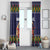 Scandinavian Yule Goat Christmas Window Curtain with Scandinavian Folk Pattern Style - Wonder Print Shop