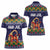 Scandinavian Yule Goat Christmas Women Polo Shirt with Scandinavian Folk Pattern Style - Wonder Print Shop