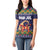 Scandinavian Yule Goat Christmas Women Polo Shirt with Scandinavian Folk Pattern Style - Wonder Print Shop